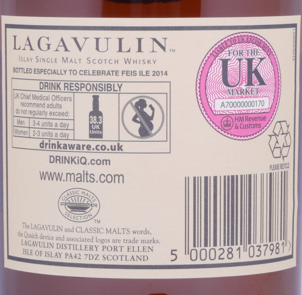 Lagavulin 1995 Feis Ile 2014 19 Years Refill Sherry Butt Islay Single Malt Scotch Whisky Cask Strength 54,7%