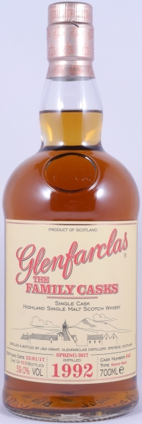 Glenfarclas 1992 24 Years The Family Casks First Fill Sherry Butt Cask No. 862 Highland Single Malt Scotch Whisky 59,0%