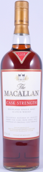 Macallan Cask Strength Sherry Oak Highland Single Malt Scotch Whisky for Dettling and Marmot AG Suisse 58.2%