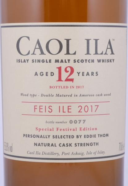 Caol Ila 12 Years Double Matured in Amoroso Sherry Casks Feis Ile 2017 Limited Edition Islay Single Malt Scotch Whisky 55,8%
