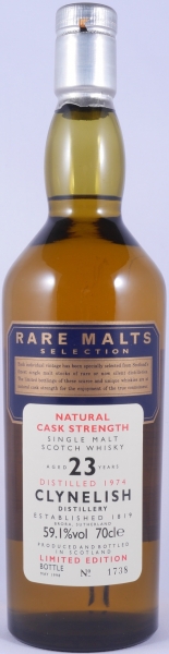 Clynelish 1974 23 Years Diageo Rare Malts Selection Limited Edition Highland Single Malt Scotch Whisky Cask Strength 59.1%