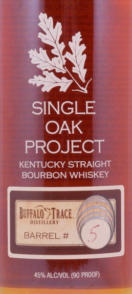 Buffalo Trace Single Oak Project Barrel #5 Kentucky Straight Bourbon Whiskey Releases Ninth 45,0%