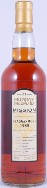 Cragganmore 1985 21 Years Bourbon / Tempranillo Rioja Cask Finish Murray McDavid Mission Gold Speyside Single Malt Scotch Whisky 55,6%