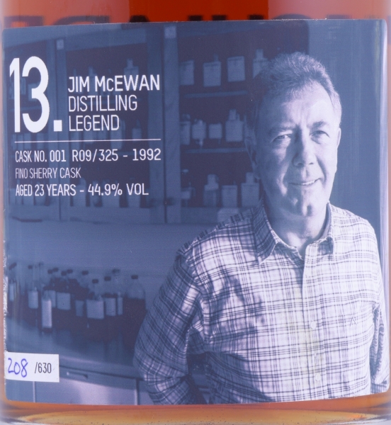 Bruichladdich 1992 23 Years Fino Sherry Cask No. 001 R09/325 Laddie Crew Valinch No. 13 Jim McEwan Islay Single Malt Scotch Whisky 44.9%