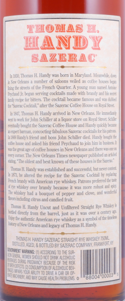 Thomas H. Handy Sazerac 2002 7 Years Buffalo Trace Antique Collection 2009 Kentucky Straight Rye Whiskey 64.5%