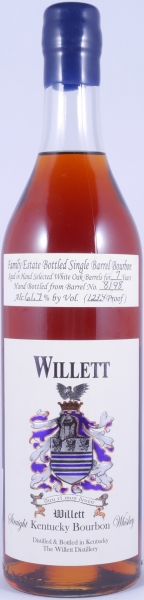 Willett 2001 7 Years Single Barrel No. 8198 Family Estate Rare Release Kentucky Straight Bourbon Whiskey 61.7%
