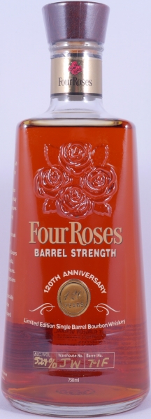 Four Roses 12 Years Single Barrel No. 7-1F 120th Anniversary Special Limited Edition Kentucky Straight Bourbon Whiskey 52.4%