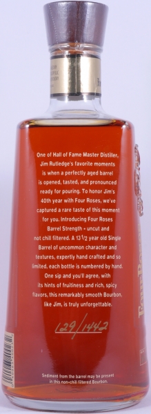Four Roses 13 1/2 Years Single Barrel No. 15-1B 40th Anniversary of Jim Rutledge Kentucky Straight Bourbon Whiskey 50.2%