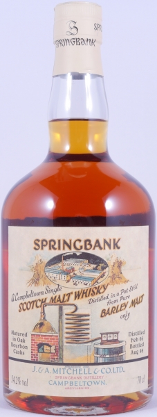 Springbank 1966 32 Years Local Barley Bourbon Cask No. 1966 500 Campbeltown Single Malt Scotch Whisky 54.2%