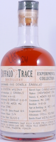 Buffalo Trace 1993 16 Years Double Barreled 7. Release Experimental Collection 2009 Bourbon Whiskey 45,0%
