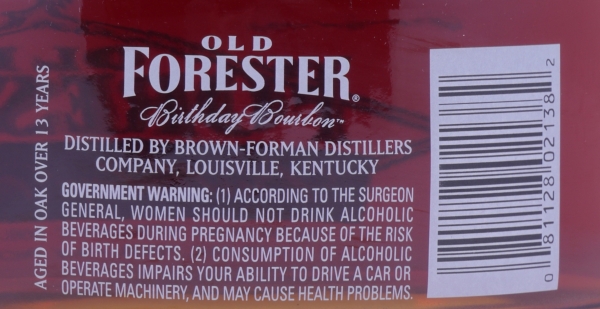 Old Forester Spring 1994 13 Years Bottled 2007 Birthday Edition 7. Release Kentucky Straight Bourbon Whiskey 47,0%