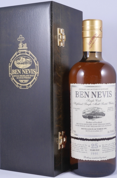 Ben Nevis 1991 25 Years Fresh Sherry Butt Cask No. 3711 Highland Single Malt Scotch Whisky Cask Strength 61,3%