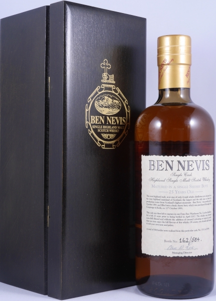 Ben Nevis 1991 25 Years Fresh Sherry Butt Cask No. 3711 Highland Single Malt Scotch Whisky Cask Strength 61,3%