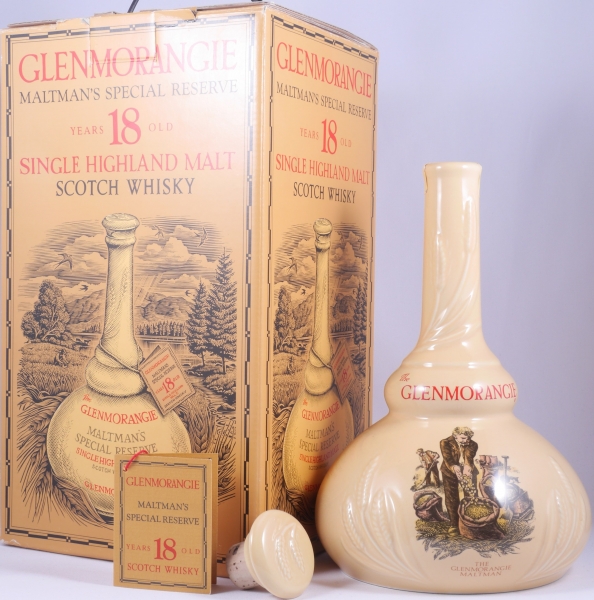Glenmorangie 18 Years Maltmans Special Reserve Cream Pot Still Shaped Decanter Highland Single Malt Scotch Whisky 43,0%