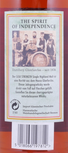 Glenfarclas 1978 21 Years The Spirit of Independence Highland Single Malt Scotch Whisky Cask Strength 60,3%