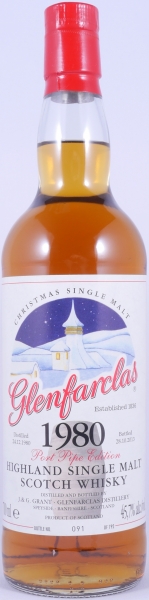 Glenfarclas 1980 32 Years Christmas Port Pipe Edition Cask No. 11074 + 11075 Highland Single Malt Scotch Whisky 45,7%