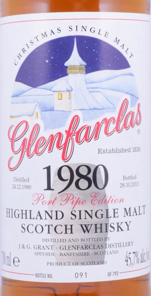 Glenfarclas 1980 32 Years Christmas Port Pipe Edition Cask No. 11074 + 11075 Highland Single Malt Scotch Whisky 45,7%