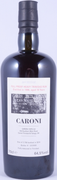 Velier Caroni 1998-2014 16 Years 32th Release Full Proof Heavy Trinidad Rum 64,5%
