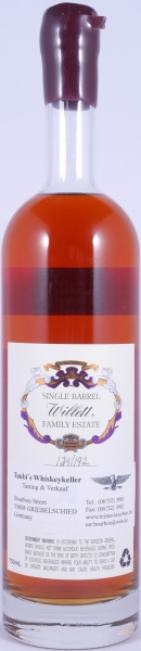 Willett 7 Years Single Barrel No. 1446 Bordeaux Wax Sealed Family Estate Rare Release Kentucky Straight Bourbon Whiskey 62,8%