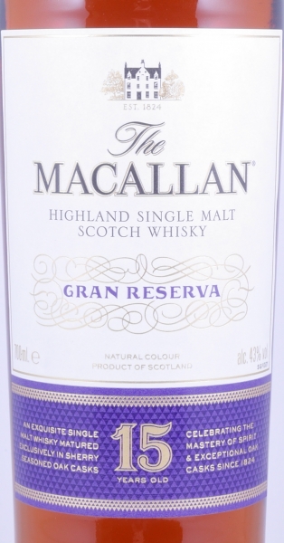 Macallan Gran Reserva 15 Years Limited 2017 Edition Highland Single Malt Scotch Whisky 43,0%