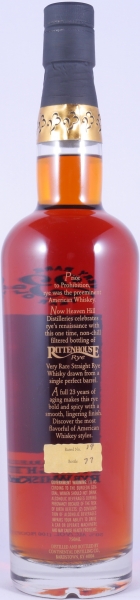 Rittenhouse 1984 23 Years Single Barrel No. 14 Very Rare Kentucky Straight Rye Whiskey 50,0%