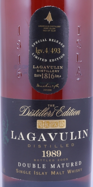 Lagavulin 1989 16 Years Distillers Edition 2005 Special Release lgv.4/493 Islay Single Malt Scotch Whisky 43,0% 1,0L