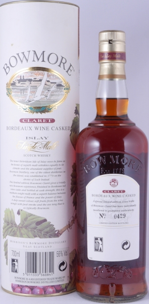 Bowmore Claret Bordeaux Wine Casked Limited Edition Islay Single Malt Scotch Whisky Cask Strength 56,0%