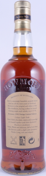 Bowmore 1990 16 Years Sherry Casks Vintage Limited Edition Bottling Islay Single Malt Scotch Whisky 53.8%