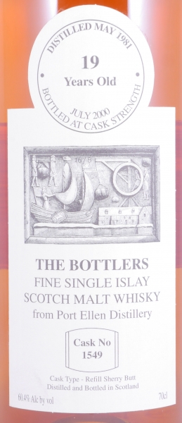 Port Ellen 1981 19 Years Refill Sherry Butt Cask No. 1549 The Bottlers Islay Single Malt Scotch Whisky Cask Strength 60.4%
