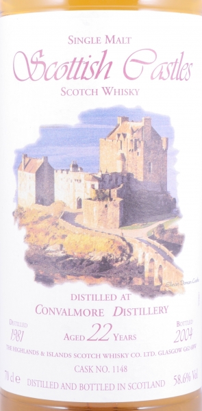 Convalmore 1981 22 Years Oak Cask No. 1148 Jack Wiebers Scottish Castles Collection Series 11 Speyside Single Malt Scotch Whisky 58.6%