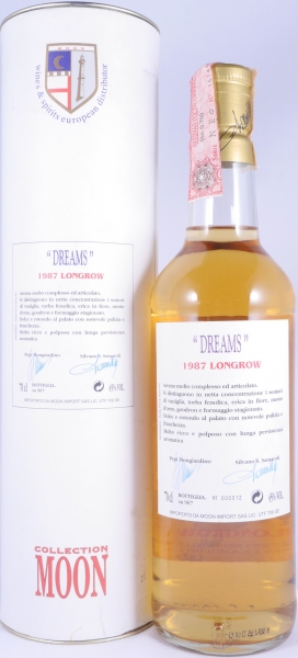 Longrow 1987 12 Years Oak Cask No. 334 Mongiardino Samaroli Dreams Moon Import Campbeltown Single Malt Scotch Whisky 45.0%