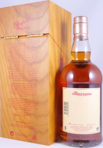 Glenfarclas 1991 26 Years The Family Casks First Fill Sherry Butt Cask No. 209 Highland Single Malt Scotch Whisky 57,0%