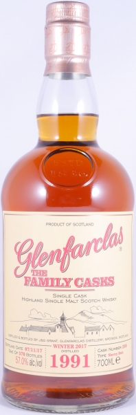 Glenfarclas 1991 26 Years The Family Casks First Fill Sherry Butt Cask No. 209 Highland Single Malt Scotch Whisky 57,0%