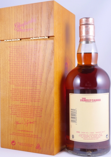 Glenfarclas 1996 21 Years The Family Casks First Fill Sherry Butt Cask No. 1498 Highland Single Malt Scotch Whisky 52,4%