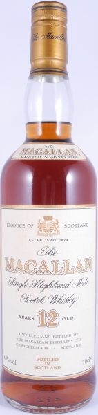 Macallan 12 Years Sherry Wood Highland Single Malt Scotch Whisky Round Tin 43,0%