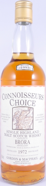 Brora 1972 21 Years Gordon und MacPhail Connoisseurs Choice Gold Screw Cap Highland Single Malt Scotch Whisky 40,0%