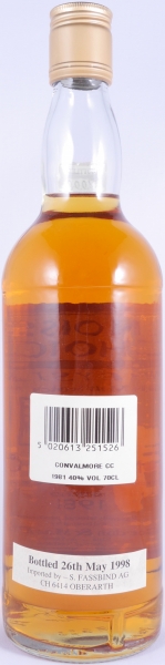 Convalmore 1981 17 Years Gordon und MacPhail Connoisseurs Choice Gold Screw Cap Speyside Single Malt Scotch Whisky 40,0%