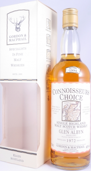 Glen Albyn 1972 22 Years Gordon and MacPhail Connoisseurs Choice Gold Screw Cap Highland Single Malt Scotch Whisky 40.0%