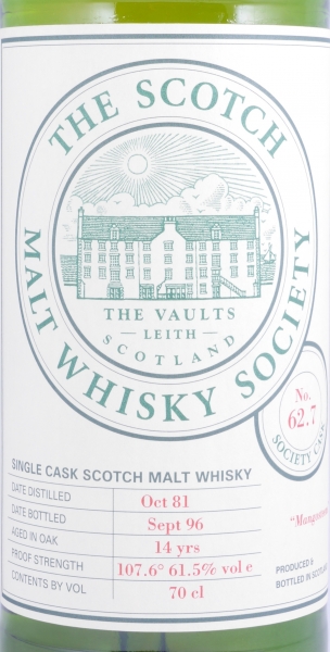Glenlochy 1981 14 Years Society Cask No. 62.7 Mangosteens Scotch Malt Whisky Society Highland Single Malt Scotch Whisky 61,5%