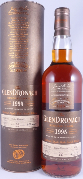 Glendronach 1995 22 Years Pedro Ximenez Sherry Puncheon Cask No. 3054 Highland Single Malt Scotch Whisky 48,9%