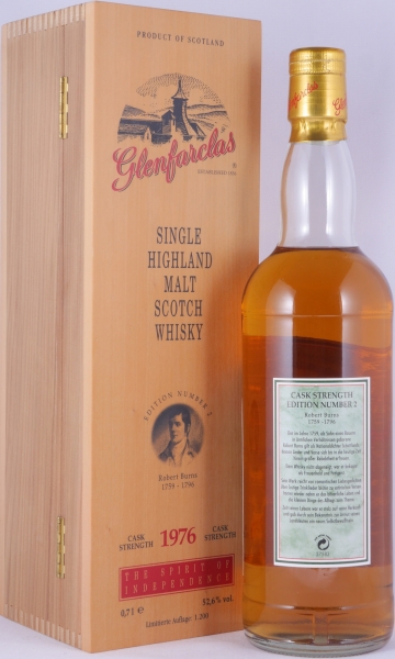 Glenfarclas 1976 20 Years Sherry Casks Edition No. 2 Robert Burns Highland Single Malt Scotch Whisky Cask Strength 52.6%