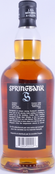 Springbank 1999 16 Years Refill Sherry Cask Campbeltown Single Malt Scotch Whisky Cask Strength 55,7%