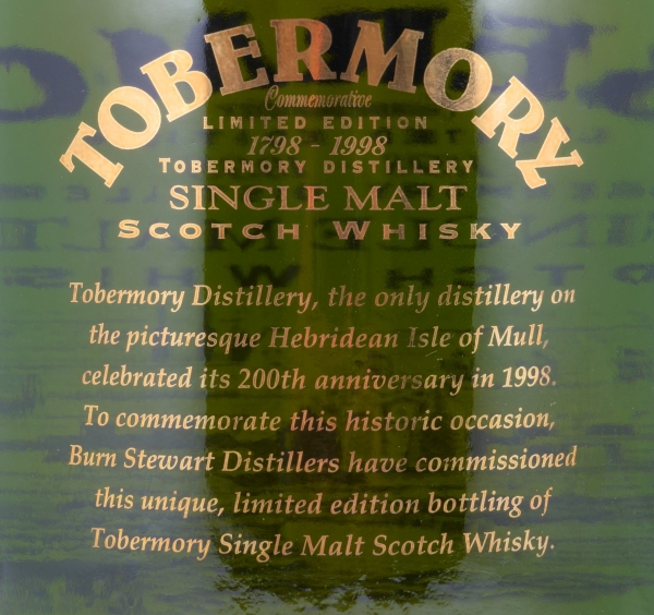 Tobermory Commemorative 200th Anniversary 1798-1998 Collectors Edition Island Single Malt Scotch Whisky 40,0%
