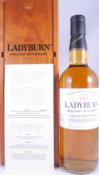 Ladyburn 1973 27 Years Vintage Single Cask No. 4510 Lowland Single Malt Scotch Whisky Cask Strength 50,4%
