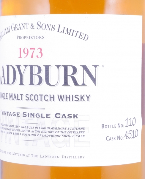 Ladyburn 1973 27 Years Vintage Single Cask No. 4510 Lowland Single Malt Scotch Whisky Cask Strength 50,4%
