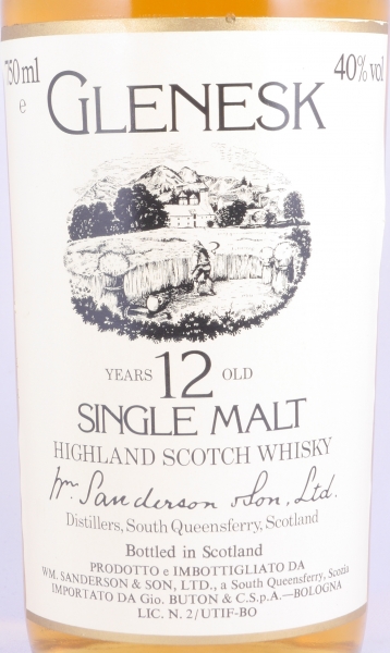 Glenesk 12 Years Black Screw Cap Highland Single Malt Scotch 40,0%