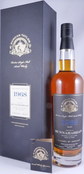Bunnahabhain 1968 40 Years Oak Cask No. 11570 Duncan Taylor Peerless Cask Strength Rare Auld Edition Islay Single Malt Scotch Whisky 41,6%