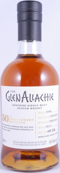 GlenAllachie 1990 27 Years Sherry Butt Cask No. 2517 50th Anniversary Special Release Speyside Single Malt Scotch Whisky 54,6%