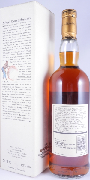 Macallan 12 Years Sherry Wood Highland Single Malt Scotch Whisky 43,0% old Bottling für JUMAC GmbH Bonn