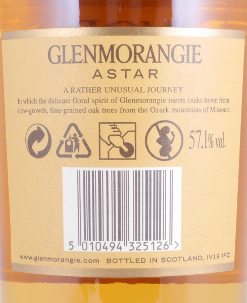 Glenmorangie Astar 1st Release Limited 2008 Edition Highland Single Malt Scotch Whisky Cask Strength 57.1% 1.0 L